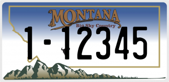 Montana state license plate